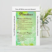 3.5x6 Directions Card Spring Hibisken Blume Hawai Einladung (Stehend Vorderseite)