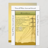 3.5x6 Directions Card Sunset Powerlines Einladung (Vorne/Hinten)
