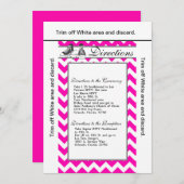 3.5x6 Directions Card Teenage Sneakers Zickzack Einladung (Vorne/Hinten)