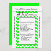 3.5x6 Directions Card Teenage Sneakers Zickzack Einladung (Vorne/Hinten)