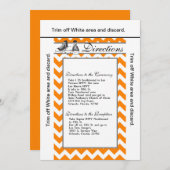 3.5x6 Directions Card Teenage Sneakers Zickzack Einladung (Vorne/Hinten)