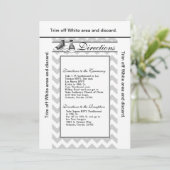 3.5x6 Directions Card Teenage Sneakers Zickzack Einladung (Stehend Vorderseite)