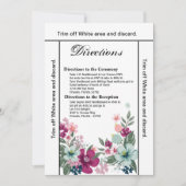 3.5x6 Directions Card Tropical Blume auf Weiß Einladung (Vorderseite)