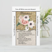 3.5x6 Directors Card Geometric Rose Gold Glitzer Einladung (Stehend Vorderseite)