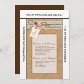 3.5x6 Directors Card Kraft Paper Lace Twine Bow Einladung (Vorne/Hinten)