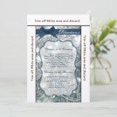 3.5x6 Fahrkartenausweis Risse Eiswinterschneeausst Einladung (Stehend Vorderseite)