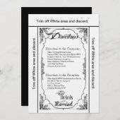 3.5x6 Fahrtausweis Getränke Verheiratet sein Einladung (Vorne/Hinten)