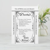 3.5x6 Fahrtausweis Getränke Verheiratet sein Einladung (Stehend Vorderseite)