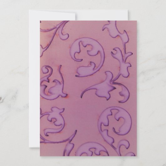 3.5x6 Fahrtkarte Amethyst Jewel Embossed Pape Einladung (Rückseite)
