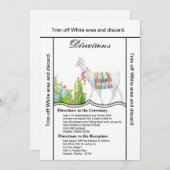 3.5x6 Fahrtkarte Boho Llama Bohemisch Cacti De Einladung (Vorne/Hinten)