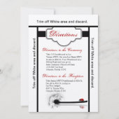 3.5x6 Fahrtkarte Lady Bug Dandilion Blume Einladung (Vorderseite)