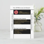 3.5x6 Fahrtkarte Moderner Streifen Schwarz-weiß Co Einladung (Stehend Vorderseite)