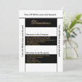 3.5x6 Fahrtkarte Moderner Streifen Schwarz-weiß Co Einladung (Stehend Vorderseite)