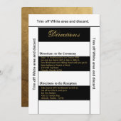 3.5x6 Fahrtkarte Moderner Streifen Schwarz-weiß Co Einladung (Vorne/Hinten)