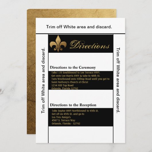 3.5x6 Fahrtkarte Moderner Streifen Schwarz-weiß Co Einladung (Vorne/Hinten)