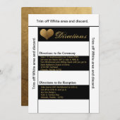 3.5x6 Fahrtkarte Moderner Streifen Schwarz-weiß Co Einladung (Vorne/Hinten)