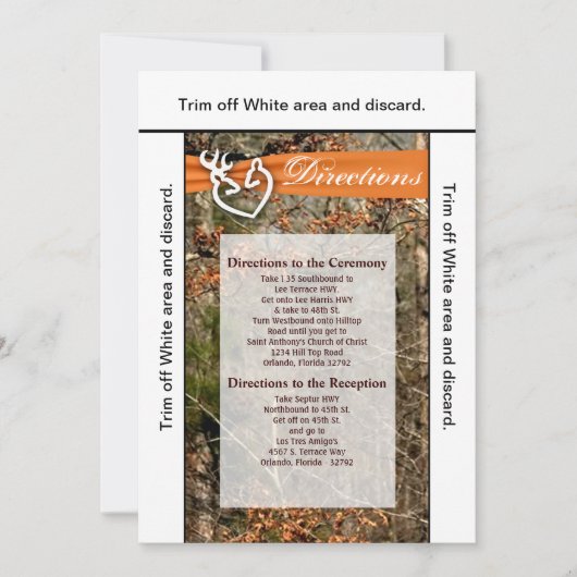 3.5x6 Fahrtkarte nach Camouflage des Dosenbucks Einladung (Vorderseite)