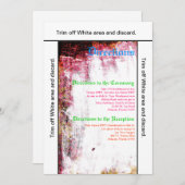 3.5x6 Fahrtkarte Neon Grunge Scratch Color Einladung (Vorne/Hinten)