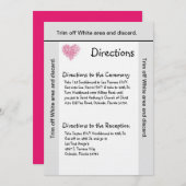 3.5x6 Fahrtkarte Rosa Blumenblätter Einladung (Vorne/Hinten)