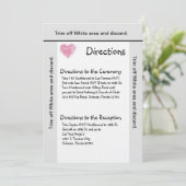 3.5x6 Fahrtkarte Rosa Blumenblätter Einladung (Stehend Vorderseite)