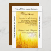 3.5x6 Fahrtkarte Sonnenaufgang Weizenland Rustikal Einladung (Vorne/Hinten)