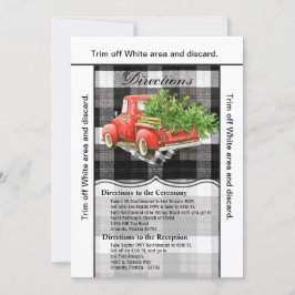 3.5x6 Fahrtkarte XMAS LKW Baffalo Kariert Chr Einladung