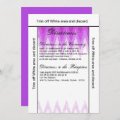 3.5x6 Fahrtkarten Ombre Zickzack Lila Einladung (Vorne/Hinten)