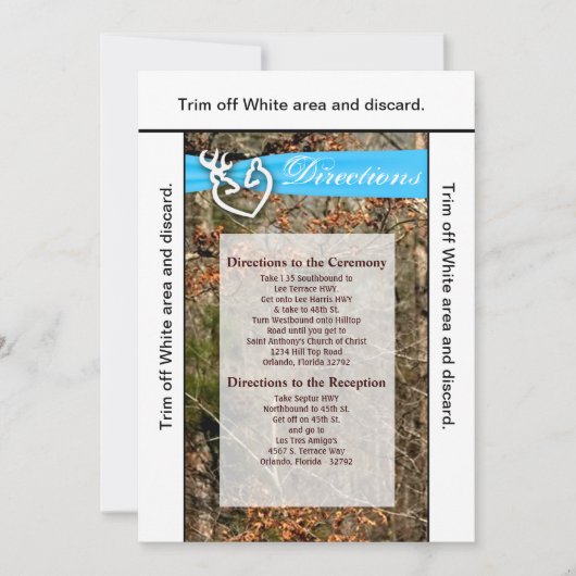 3.5x6 Fahrtkartenausweis "Deer Couple Doe Buck"-Ca Einladung (Vorderseite)