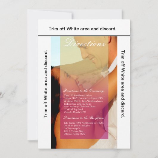 3.5x6 Fahrtkartenausweis Sonnenuntergang Fade rosa Einladung (Vorderseite)