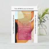 3.5x6 Fahrtkartenausweis Sonnenuntergang Fade rosa Einladung (Stehend Vorderseite)