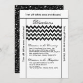 3.5x6 Fahrtrichtung Karte Schwarzer Glitzer Zickza (Vorne/Hinten)