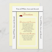 3.5x6 Fahrtrichtung Kartengelb und Lady Bug Einladung (Vorne/Hinten)