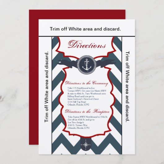 3.5x6 Fahrtrichtung Nautischer Ankerkompass Ocea K Einladung (Vorne/Hinten)