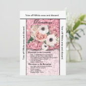 3.5x6 Fahrtrichtung Rose Geometrischer Garten Einladung (Stehend Vorderseite)