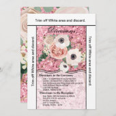 3.5x6 Fahrtrichtung Rose Geometrischer Garten Einladung (Vorne/Hinten)