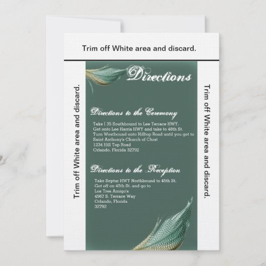 3.5x6 Fahrtrichtung Tierquail Feather Bird Einladung (Vorderseite)