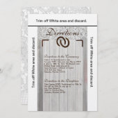 3.5x6 Fahrtrichtungsanweisungen Pferdeschuhe Holz Einladung (Vorne/Hinten)