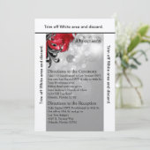 3.5x6 Kartenführung Roter Masquerade Einladung (Stehend Vorderseite)