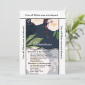 3.5x6 Kartenführung Weiße Blume mit Blütenmuster a Einladung (Stehend Vorderseite)