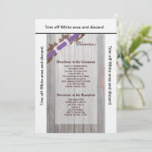 3.5x6 Richtung Kartenhalm aus Holz Diamant Einladung (Stehend Vorderseite)