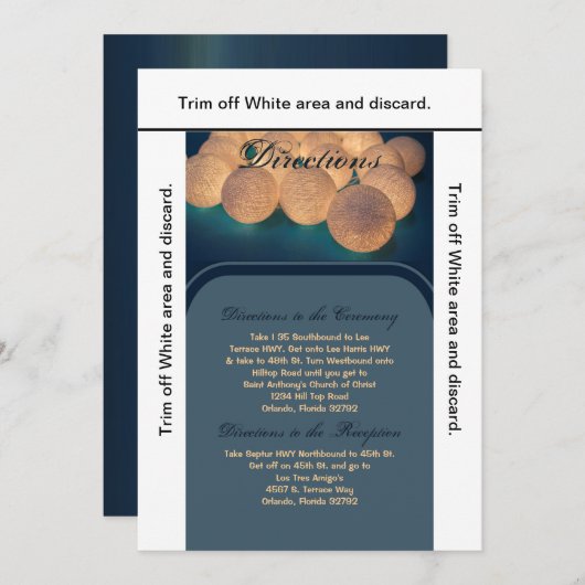 3.5x6 Richtung Kartenzeichenfolgen-Lampen Nachtleu Einladung (Vorne/Hinten)