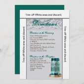 3.5x6 Wegbeschreibung Rustikaler Mason Jar Lac Einladung (Vorne/Hinten)