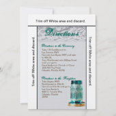 3.5x6 Wegbeschreibung Rustikaler Mason Jar Lac Einladung (Vorderseite)