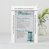 3.5x6 Wegbeschreibung Rustikaler Mason Jar Lac Einladung (Stehend Vorderseite)