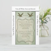 3.5x6 Wegweiser Entenjagd Rustikal Einladung (Stehend Vorderseite)