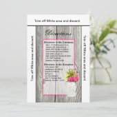 3.5x6 Wegweiser Mason Jar mit Wildblumen Einladung (Stehend Vorderseite)