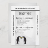 3.5x6 Wegweiser Pinguine Mate for Life Gray Einladung (Vorne/Hinten)