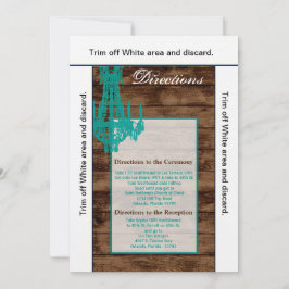 3.5x6 Western Kartenführung Rustikaler Lüster Einladung