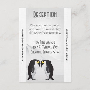 3,5x7 Empfangskarte Land Pinguin Lebenspartner Einladung