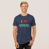 ! <3 90045 T-Shirt Tri-Blend Shirt (Vorderseite voll)